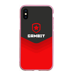 Чехол iPhone XS Max матовый Gambit Gaming Uniform, цвет: 3D-розовый