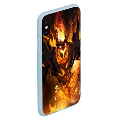 Чехол iPhone XS Max матовый Nevermore Hell, цвет: 3D-голубой — фото 2