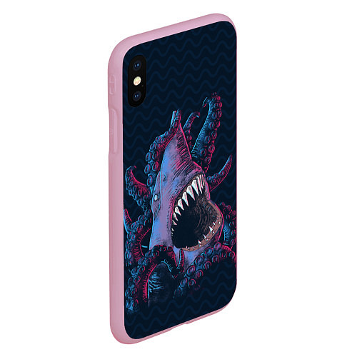 Чехол iPhone XS Max матовый Underwater Fight / 3D-Розовый – фото 2