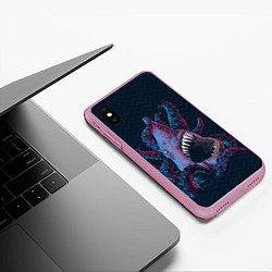 Чехол iPhone XS Max матовый Underwater Fight, цвет: 3D-розовый — фото 2