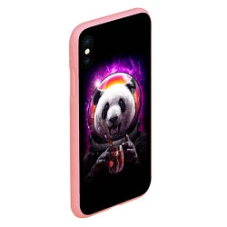 Чехол iPhone XS Max матовый Panda Cosmonaut, цвет: 3D-баблгам — фото 2