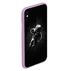 Чехол iPhone XS Max матовый Космическое прикосновение, цвет: 3D-сиреневый — фото 2