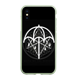 Чехол iPhone XS Max матовый BMTH: Rain Symbol, цвет: 3D-салатовый