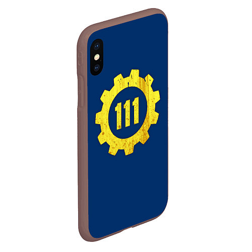 Чехол iPhone XS Max матовый Vault 111 / 3D-Коричневый – фото 2