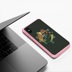 Чехол iPhone XS Max матовый Flying Vault Boy, цвет: 3D-баблгам — фото 2