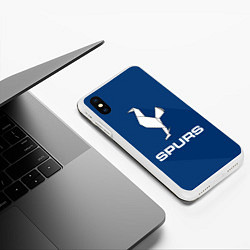 Чехол iPhone XS Max матовый Tottenham Spurs, цвет: 3D-белый — фото 2