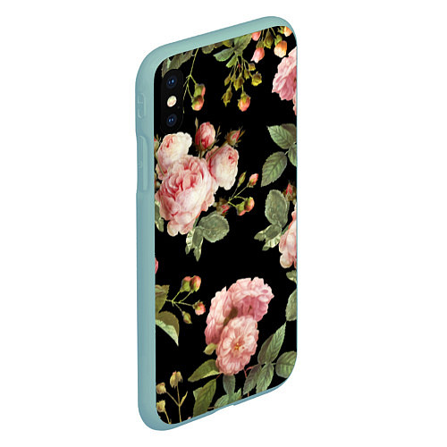 Чехол iPhone XS Max матовый TOP Roses / 3D-Мятный – фото 2