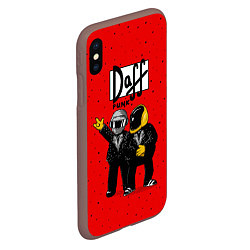 Чехол iPhone XS Max матовый Daff Punk, цвет: 3D-коричневый — фото 2