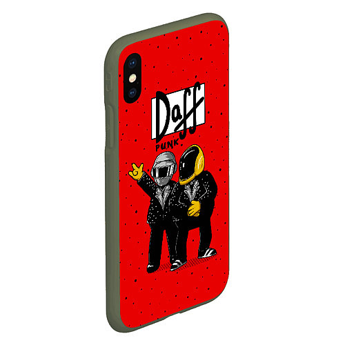 Чехол iPhone XS Max матовый Daff Punk / 3D-Темно-зеленый – фото 2