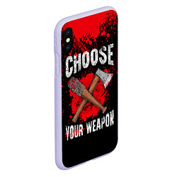 Чехол iPhone XS Max матовый Choose Your Weapon, цвет: 3D-светло-сиреневый — фото 2