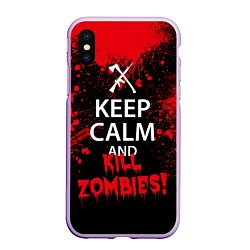 Чехол iPhone XS Max матовый Keep Calm & Kill Zombies