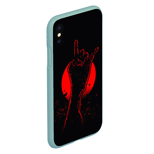 Чехол iPhone XS Max матовый Zombie Rock / 3D-Мятный – фото 2