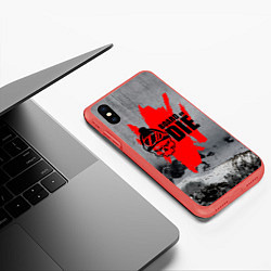 Чехол iPhone XS Max матовый Snowboarding, цвет: 3D-красный — фото 2