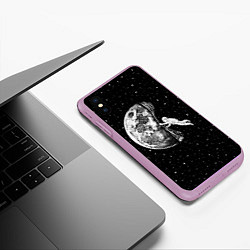 Чехол iPhone XS Max матовый Начало ночи, цвет: 3D-сиреневый — фото 2