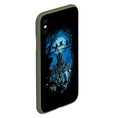 Чехол iPhone XS Max матовый Zombie Island / 3D-Темно-зеленый – фото 2