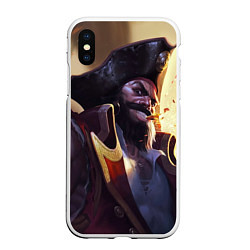 Чехол iPhone XS Max матовый Pirate, цвет: 3D-белый