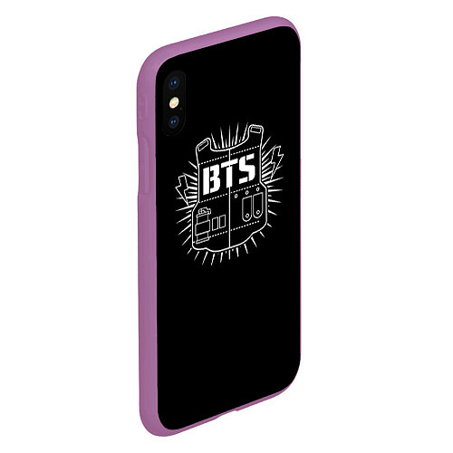 Чехол iPhone XS Max матовый BTS: Taehyung / 3D-Фиолетовый – фото 2
