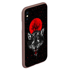 Чехол iPhone XS Max матовый Кровавая Луна, цвет: 3D-коричневый — фото 2