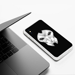 Чехол iPhone XS Max матовый Black, цвет: 3D-белый — фото 2