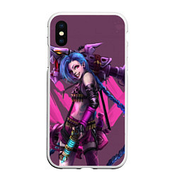 Чехол iPhone XS Max матовый Jinx, цвет: 3D-белый