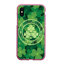 Чехол iPhone XS Max матовый Ireland, Happy St. Patricks Day