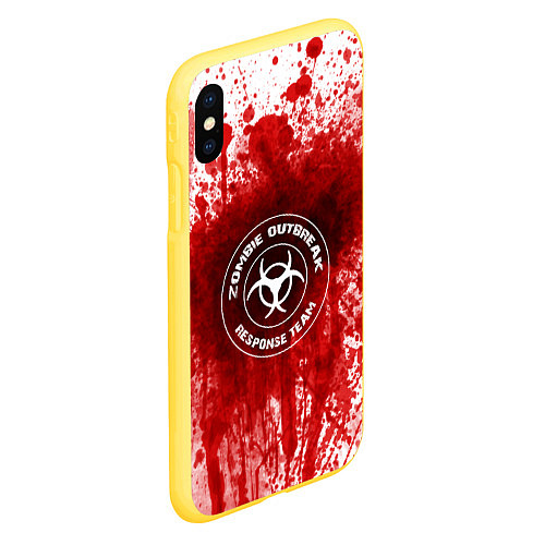 Чехол iPhone XS Max матовый Zombie Outbreak / 3D-Желтый – фото 2