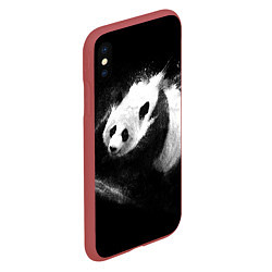 Чехол iPhone XS Max матовый Молочная панда, цвет: 3D-красный — фото 2