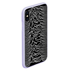 Чехол iPhone XS Max матовый Joy Division: Unknown Pleasures, цвет: 3D-светло-сиреневый — фото 2