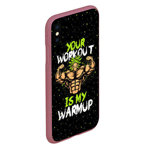 Чехол iPhone XS Max матовый My Workout / 3D-Малиновый – фото 2