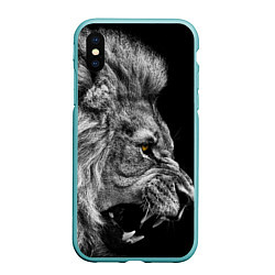 Чехол iPhone XS Max матовый Оскал льва