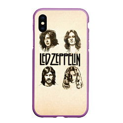 Чехол iPhone XS Max матовый Led Zeppelin Guys