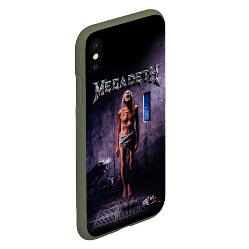Чехол iPhone XS Max матовый Megadeth: Madness / 3D-Темно-зеленый – фото 2