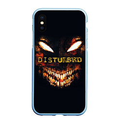 Чехол iPhone XS Max матовый Disturbed Demon, цвет: 3D-голубой