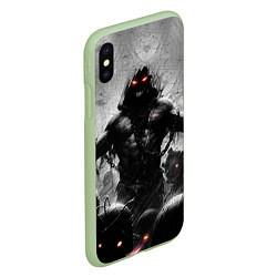 Чехол iPhone XS Max матовый Disturbed: Demon Rage, цвет: 3D-салатовый — фото 2