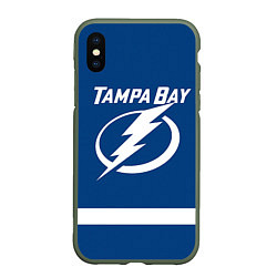 Чехол iPhone XS Max матовый Tampa Bay: Kucherov, цвет: 3D-темно-зеленый