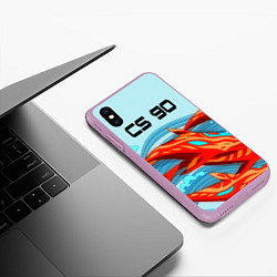 Чехол iPhone XS Max матовый CS GO: AR Style, цвет: 3D-сиреневый — фото 2