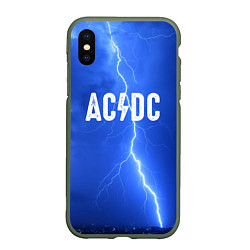 Чехол iPhone XS Max матовый AC/DC: Lightning