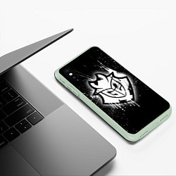 Чехол iPhone XS Max матовый Gamers 2: Black collection, цвет: 3D-салатовый — фото 2