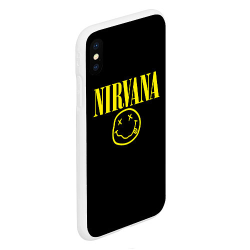 Чехол iPhone XS Max матовый Nirvana Rock / 3D-Белый – фото 2