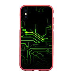 Чехол iPhone XS Max матовый Tehnology