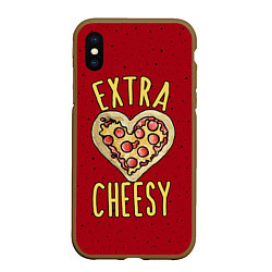Чехол iPhone XS Max матовый Extra Cheesy, цвет: 3D-коричневый