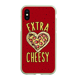 Чехол iPhone XS Max матовый Extra Cheesy, цвет: 3D-салатовый