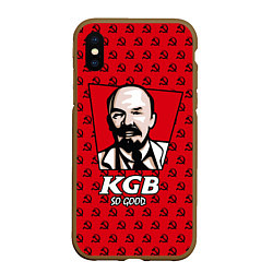 Чехол iPhone XS Max матовый KGB: So Good, цвет: 3D-коричневый