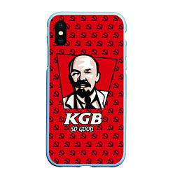 Чехол iPhone XS Max матовый KGB: So Good, цвет: 3D-голубой