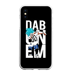 Чехол iPhone XS Max матовый Super God Dab, цвет: 3D-белый