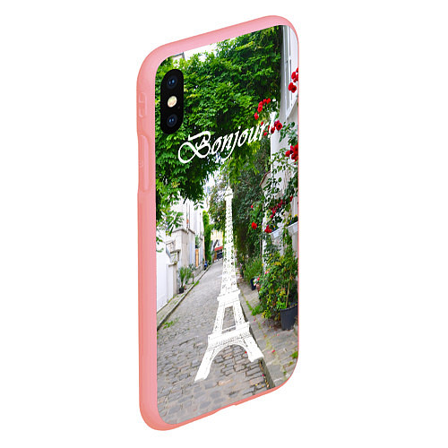 Чехол iPhone XS Max матовый Bonjour Paris / 3D-Баблгам – фото 2