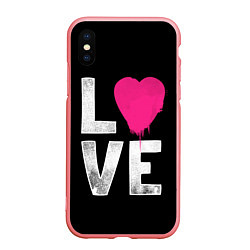 Чехол iPhone XS Max матовый Love Heart