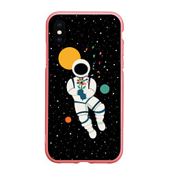 Чехол iPhone XS Max матовый Космический романтик, цвет: 3D-баблгам