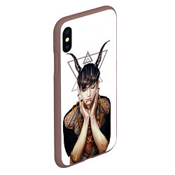 Чехол iPhone XS Max матовый EXO Demon, цвет: 3D-коричневый — фото 2
