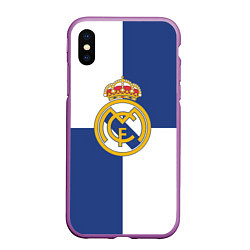 Чехол iPhone XS Max матовый Real Madrid: Blue style